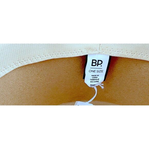 Nordstrom BP Camel Felt Panama Tapestry Band Wide Brim Fedora Hat One Size NEW - Picture 3 of 3